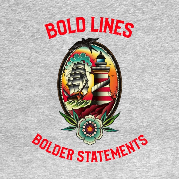 Bold Lines, Bolder Statements Tattoo by FunTeeGraphics